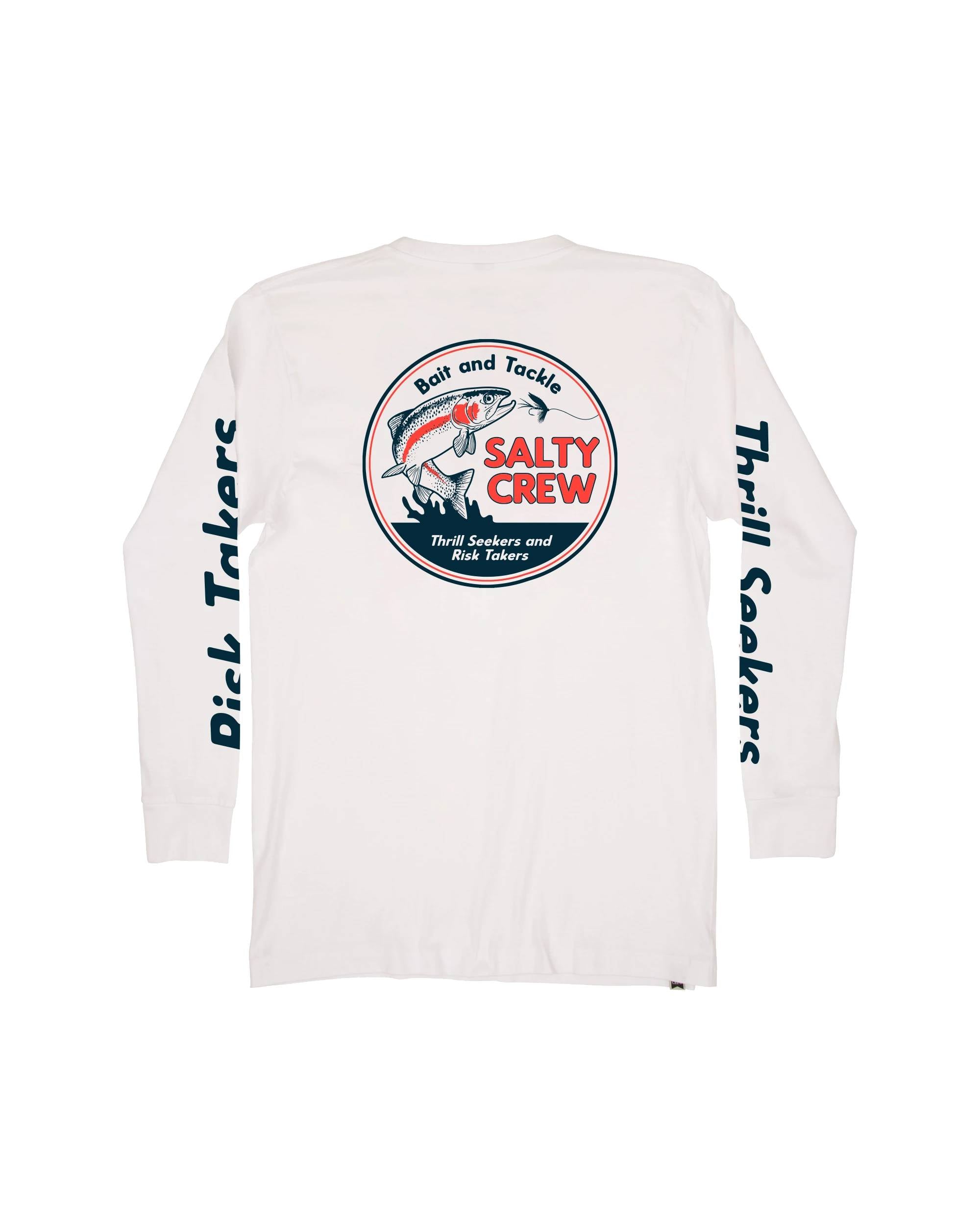 Salty Crew Fly Guys LS Premium Tee White M