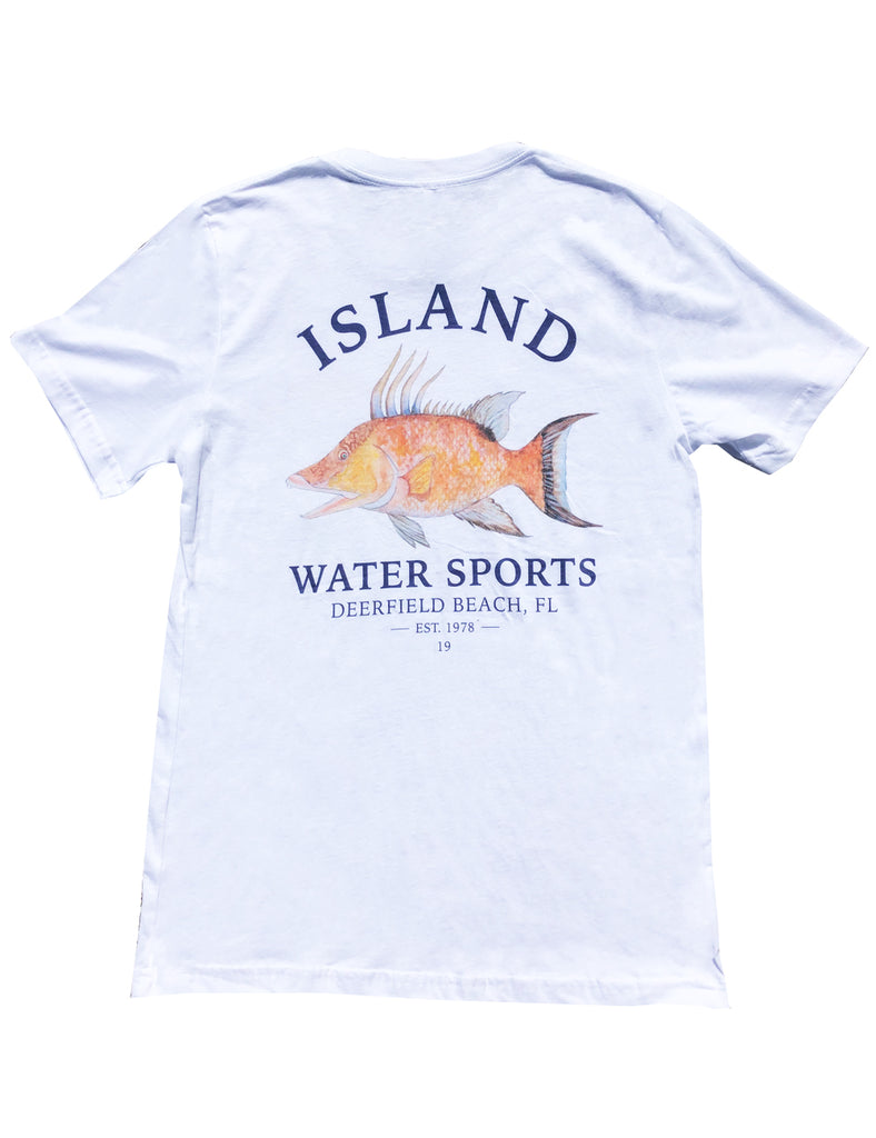 Island Water Sports Hogfish SS Tee White L