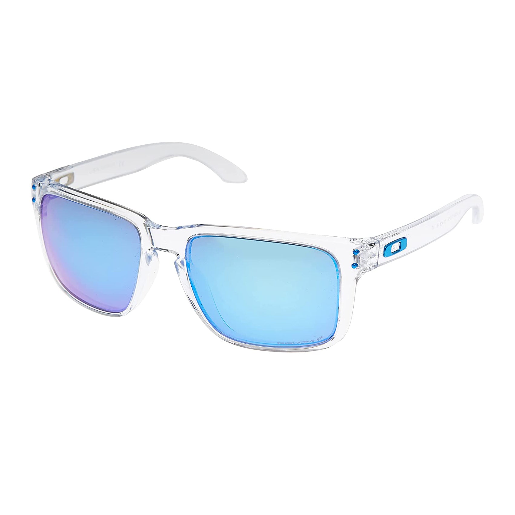 Oakley Holbrook XL Polarized Sunglasses PolishedClear PrizmSapphireIridium Square