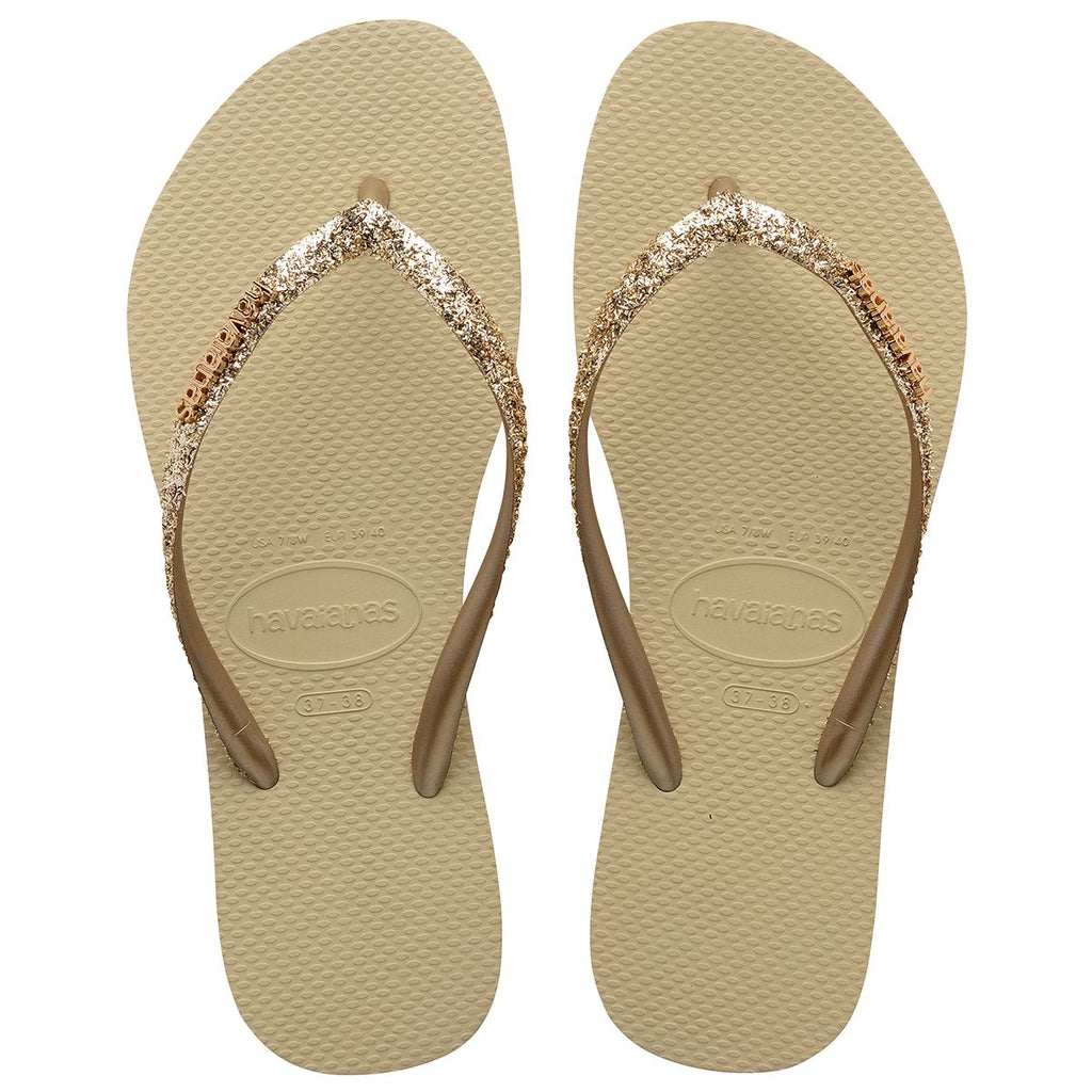 Havaianas Slim Glitter 2 Womens Sandal 0154-Sand Grey 11