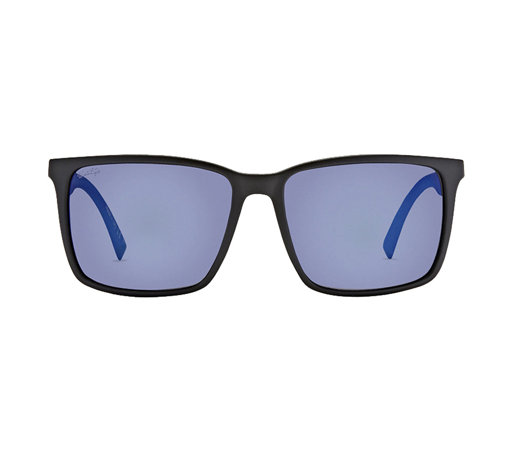 Von Zipper Lesmore Polarized Sunglasses Black Satin BlueFlash PLC