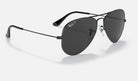 Ray Ban Aviator Large Metal Polarized Sunglasses Black Black Aviator