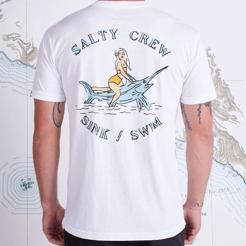 Salty Crew Siren Garment Dye SS Tee White M