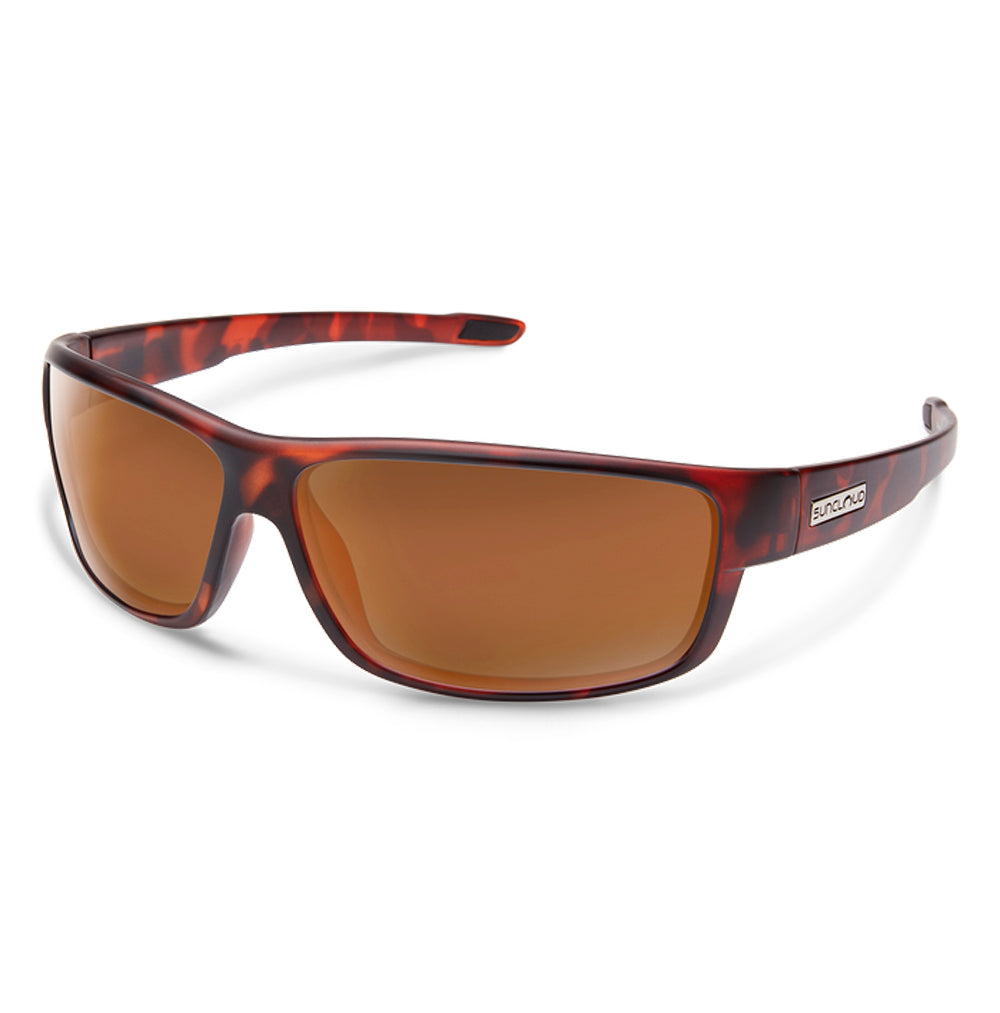 SunCloud Voucher Polarized Sunglasses MatteTortoise Brown Wrap