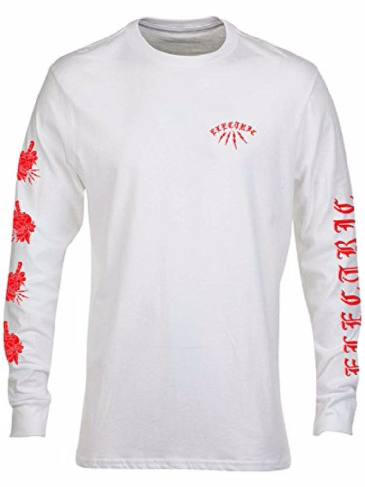 Electic Skull and Dagger LS Tee White L