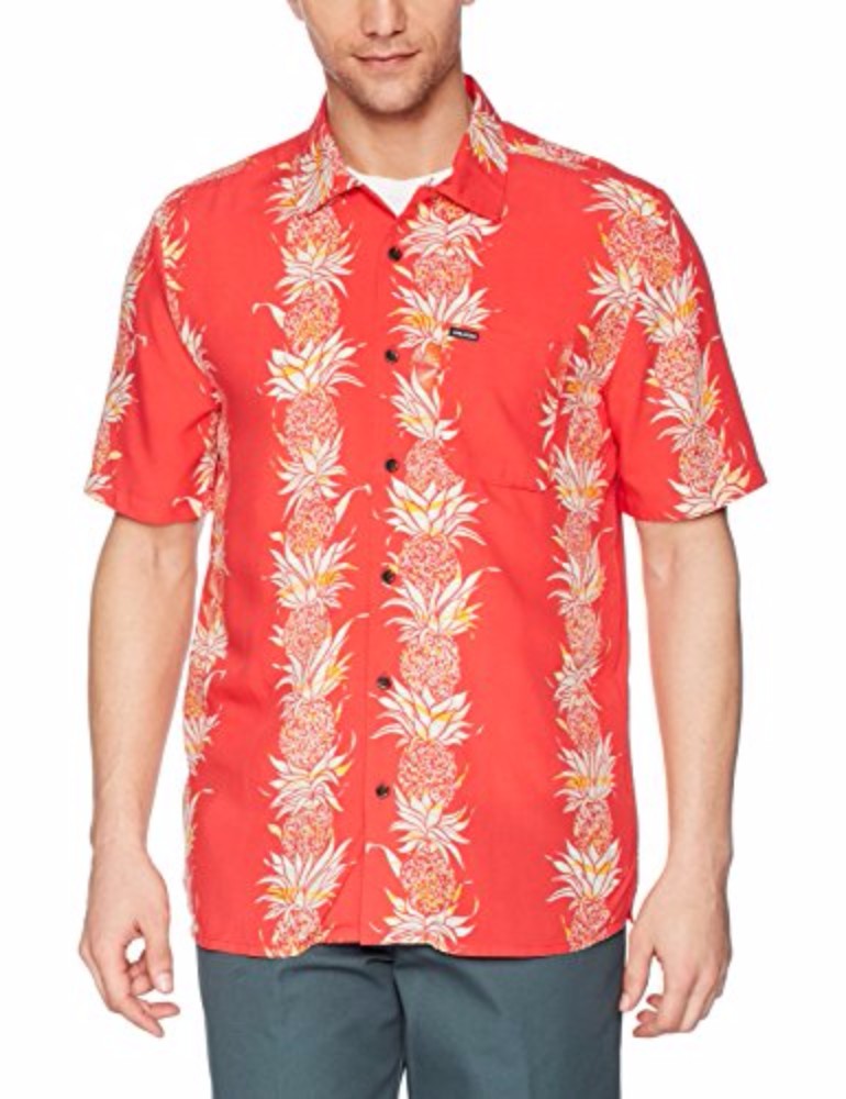 Volcom Mens Palm Glitch Shirt True Red S