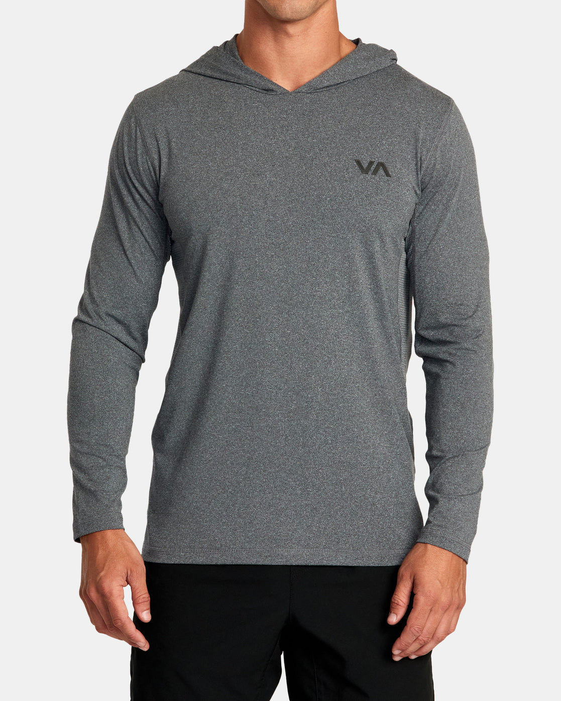 RVCA Sport Vent LS Hood CCH-Charcoal Heather L