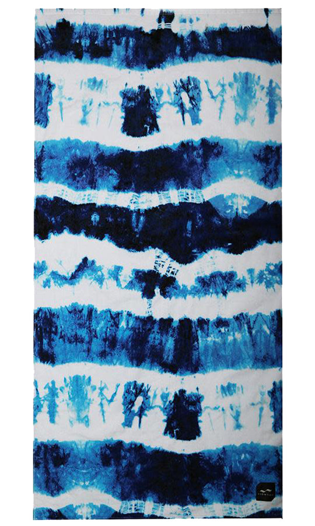 SlowTide Printed Towel Indigo Sun Blue 30x60