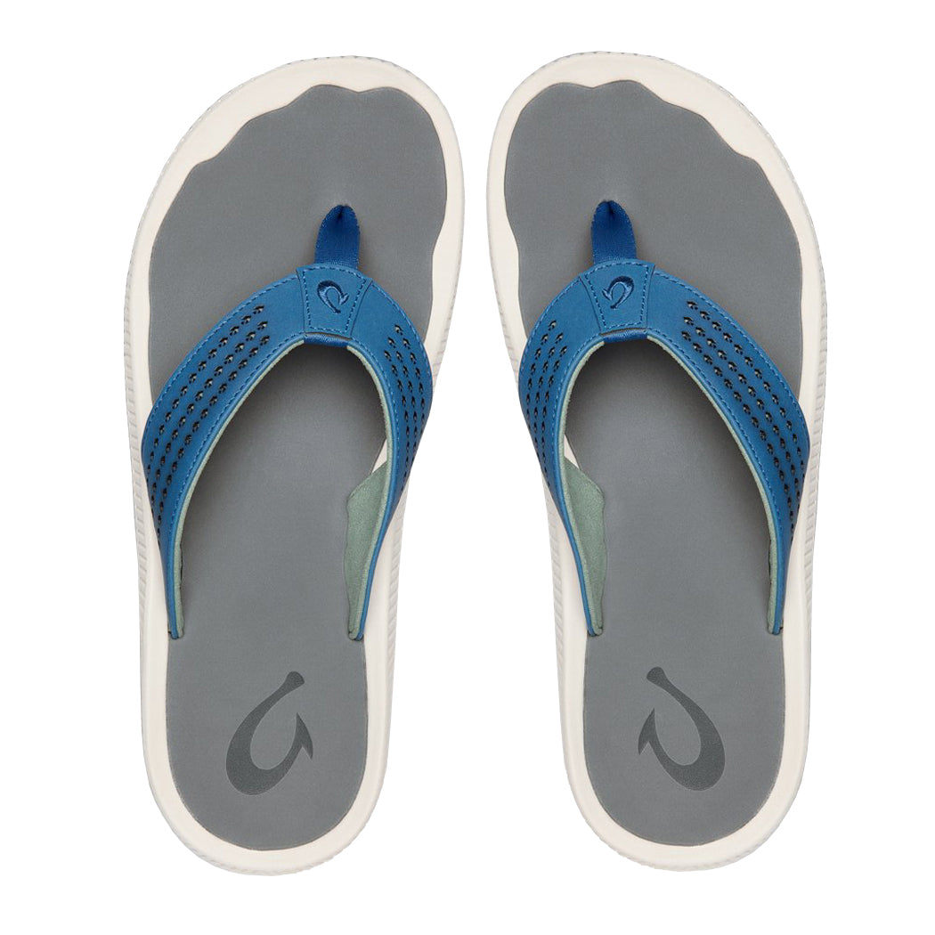 Olukai Ulele Mens Sandal 7S26-Slate Blue-Charcoal 9