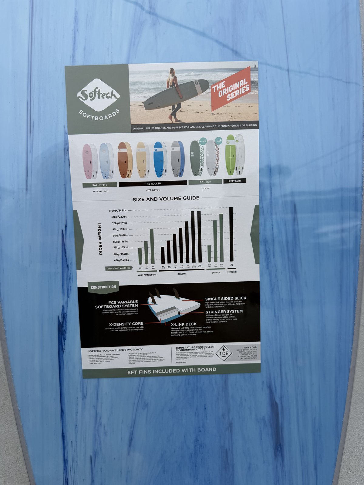 Softech Roller Soft Surfboard Grey 6ft0in