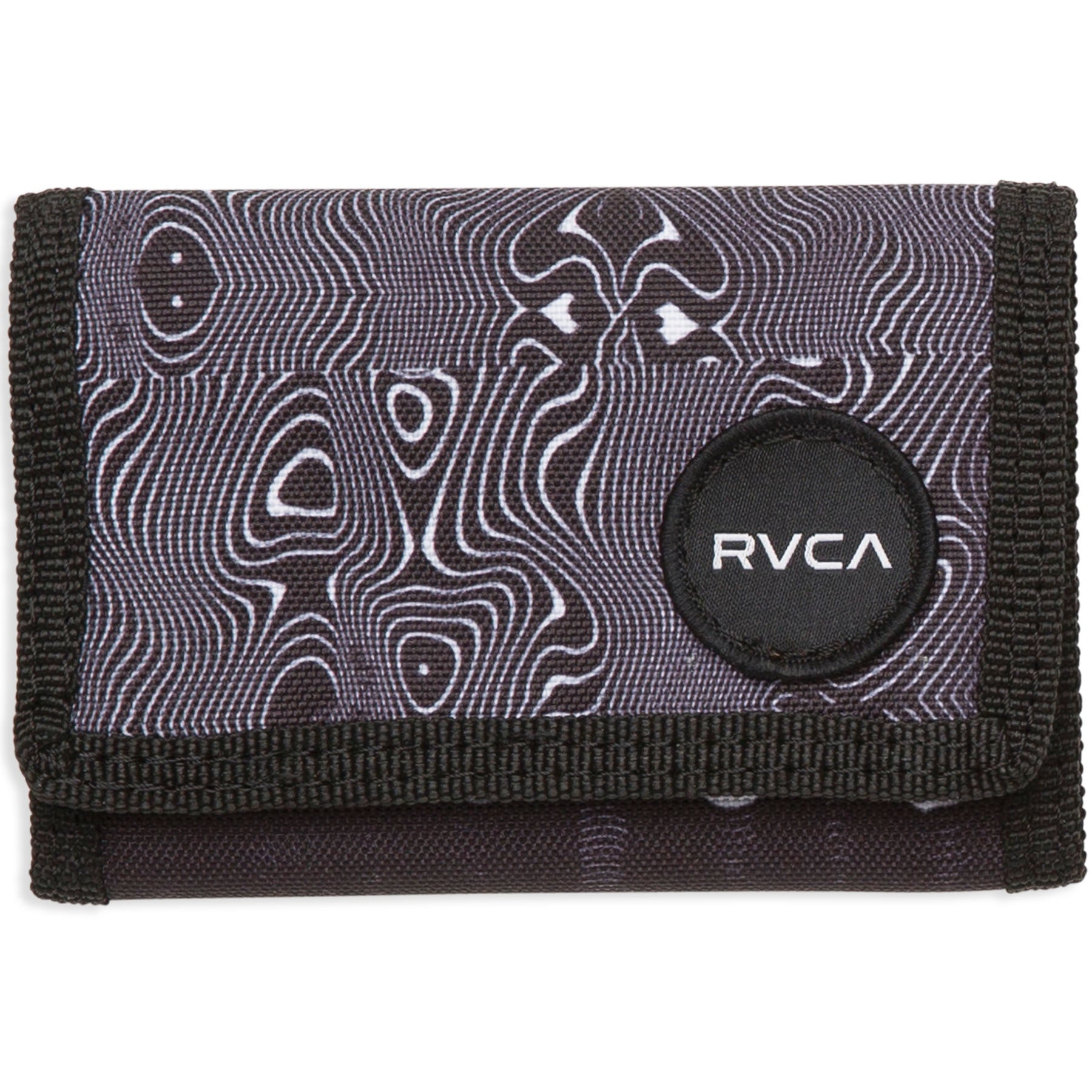 RVCA Print Tri Fold Wallet BLK-Black OS