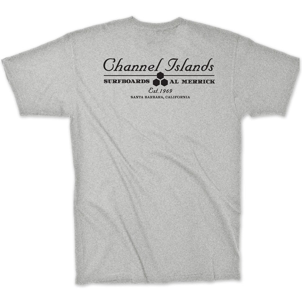 Channel Islands Surfboards Scripted 2 SS Tee 068-Grey Heather S