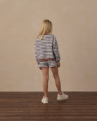 Rylee and Cru Sweat Short Midnight Stripe 6-7Y