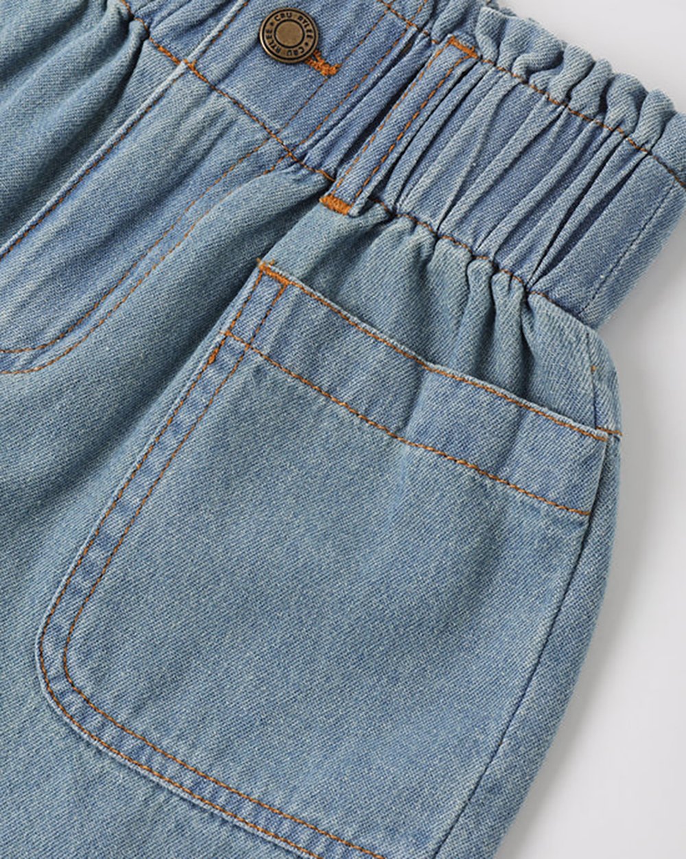 Rylee + Cru Alba Shorts Denim Washed Blue 2-3Y