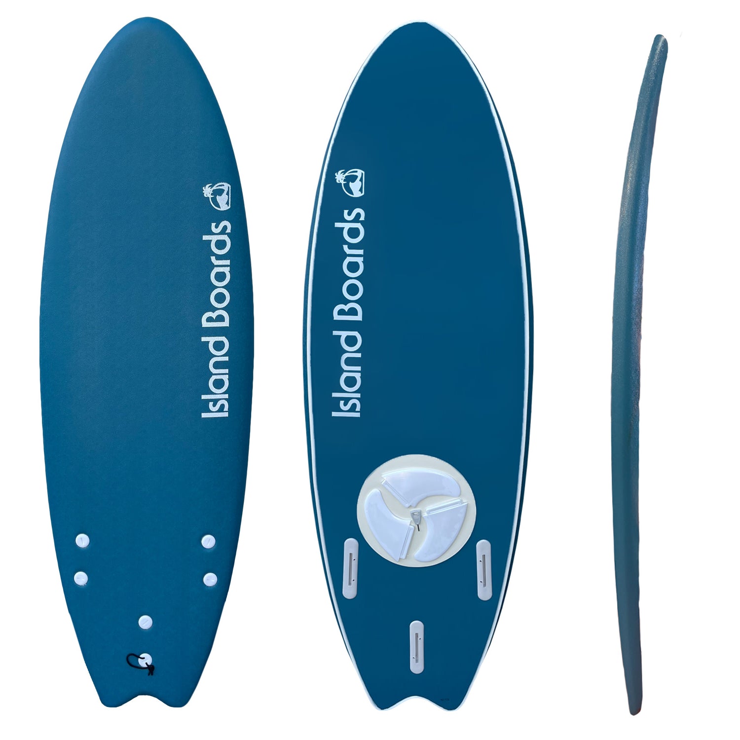 Island Water Sports Swallow Tail Softtop Surfboard Steel Blue 5ft6in