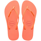 Havaianas Slim Glitter Neon Girls Sandal 4755-Coral Spark 13 C