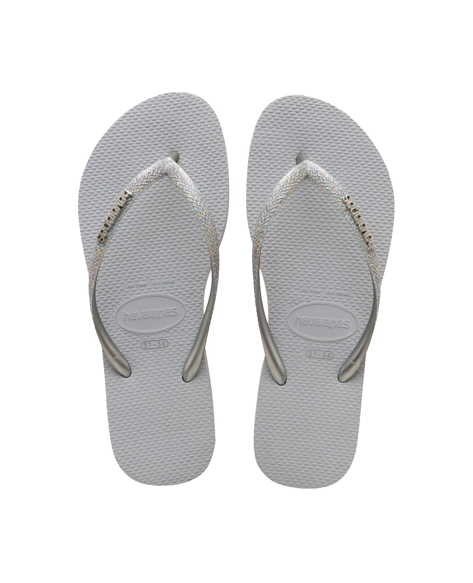 Havaianas Slim Glitter Womens Sandal 3498-Ice Grey 6