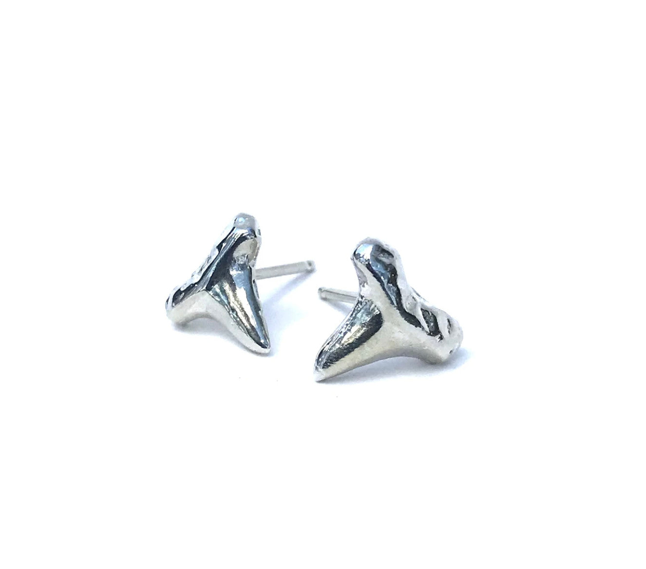 Silver Girl Shark Tooth Earring