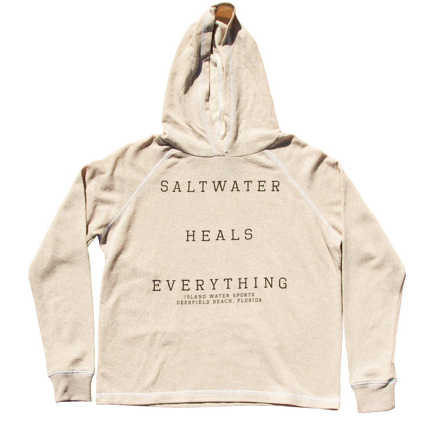 Island Water Sports Saltwater Heals Everything Terry Boxy Pullover Hoodie CC3007 LtGREY S