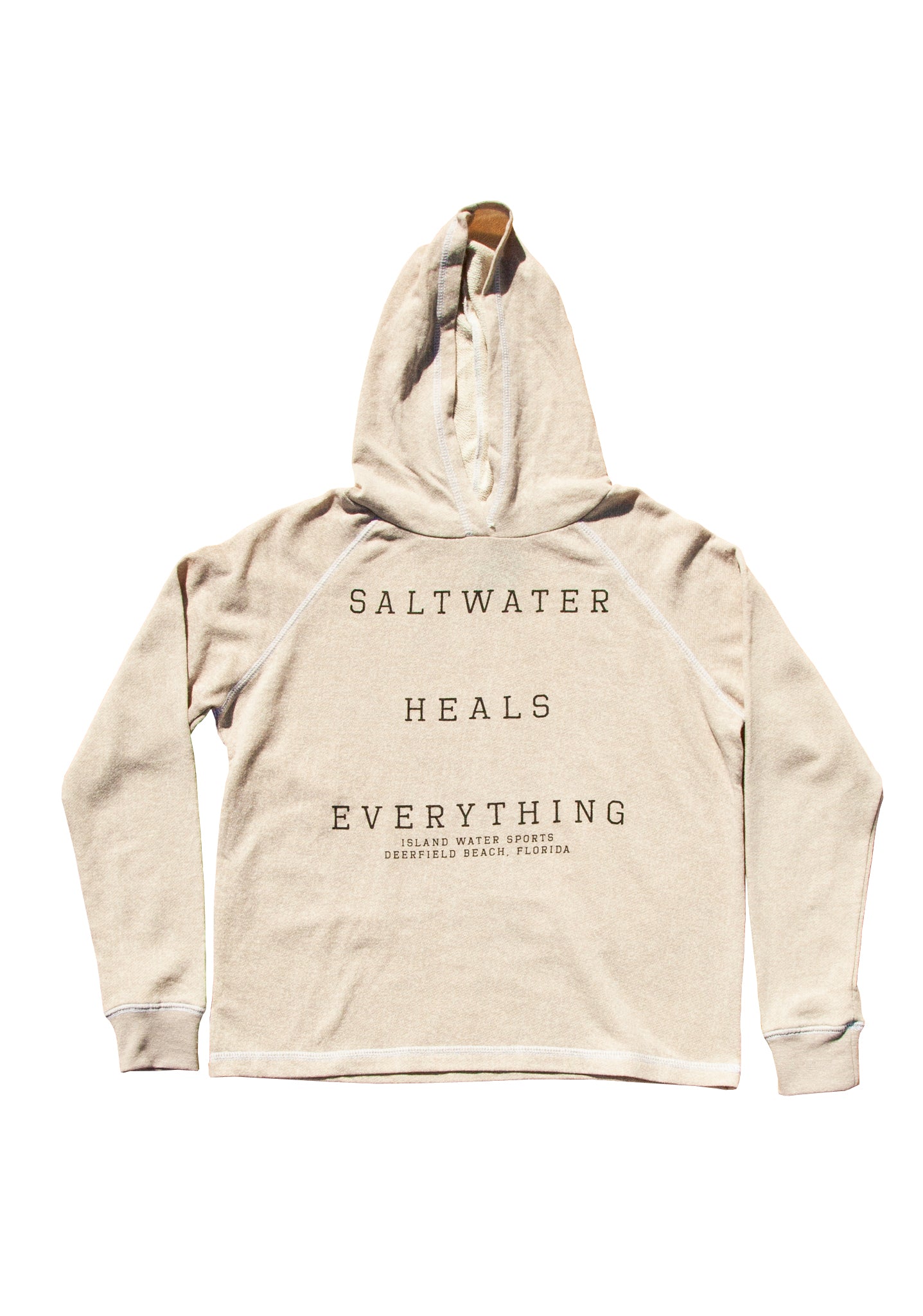 Island Water Sports Saltwater Heals Everything Terry Boxy Pullover Hoodie CC3007 LtGREY S