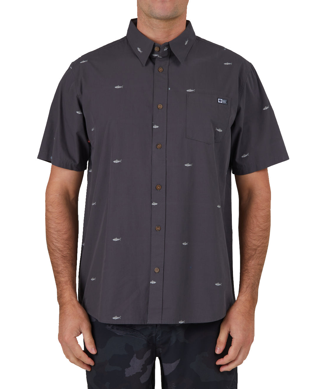 Salty Crew Bruce SS Woven Shirt CHARCOAL L