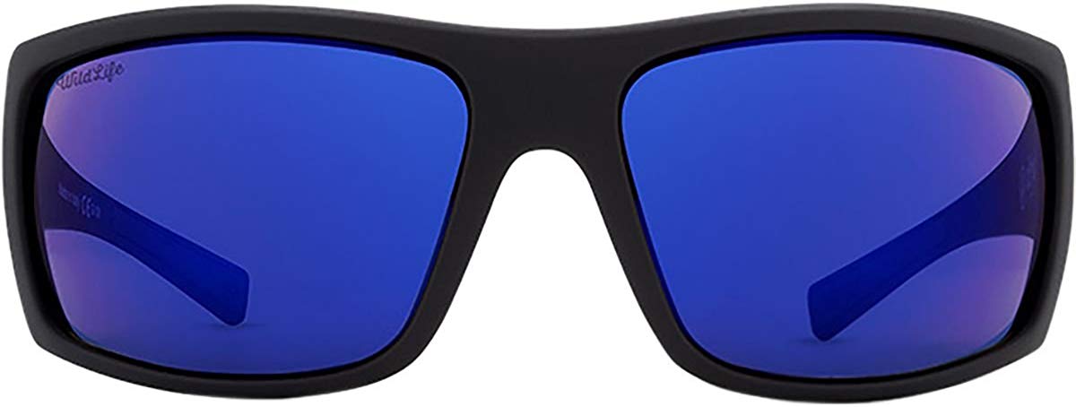 Von Zipper Suplex Polarized Sunglasses Black Satin BlueFlash PLC