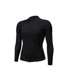 O Neill Hyperfreak 1.5mm Front Zip Womens Wetsuit Jacket A00-Black-Black 8