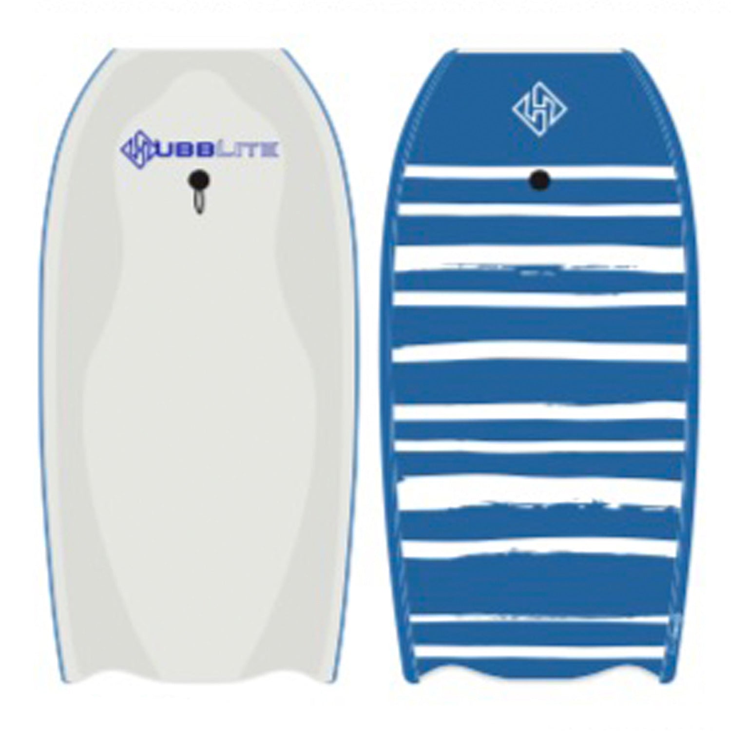 Hubboards Hubblite Bodyboard White-Blue-Blue 33in