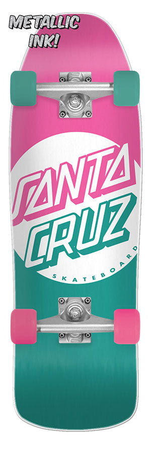 Santa Cruz Switch Dot 80s Cruzer Complete Pink/Teal 8.39