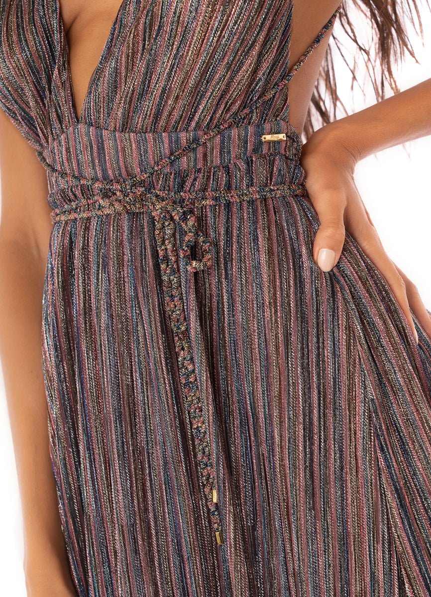 MAAJI GOLDEN STRIPES MOON BAY OPEN BLUE LG