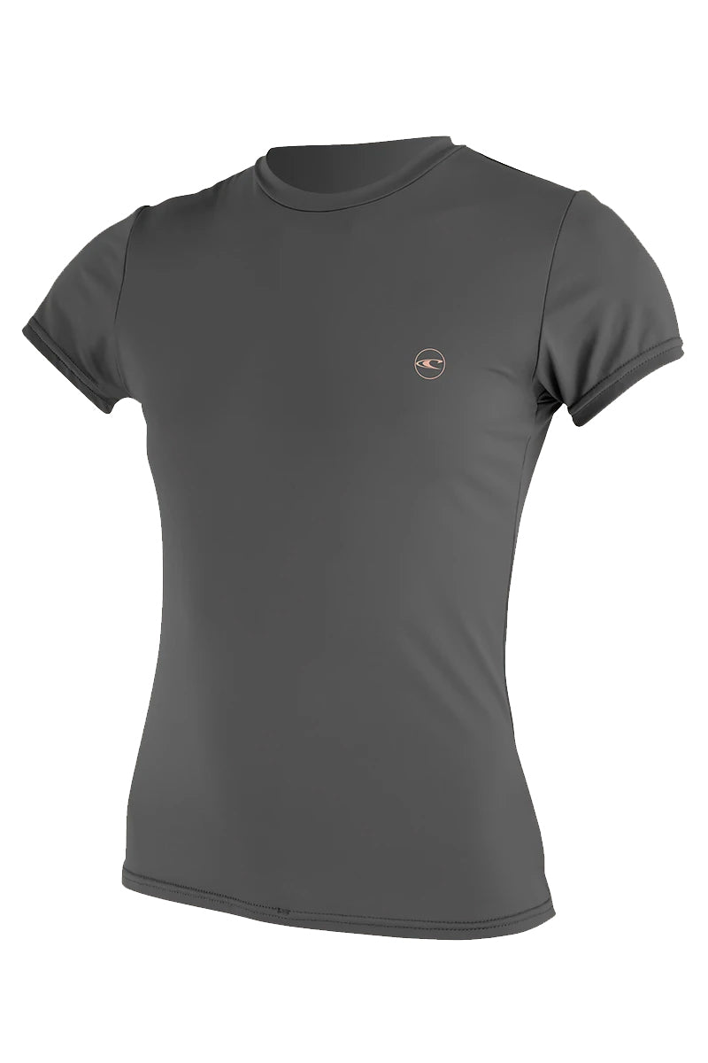 O'Neill Womens Basic UPF 30 SS Sun Shirt Graphite XL
