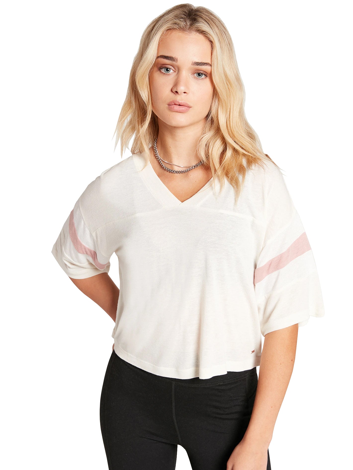 Volcom Lived in Lounge Cropped SS Tee CLO-Cloud M