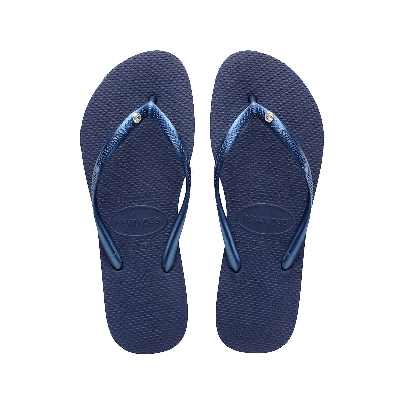 Havaianas Slim Crystal SW 2 Womens Sandal 0555-Navy Blue 9