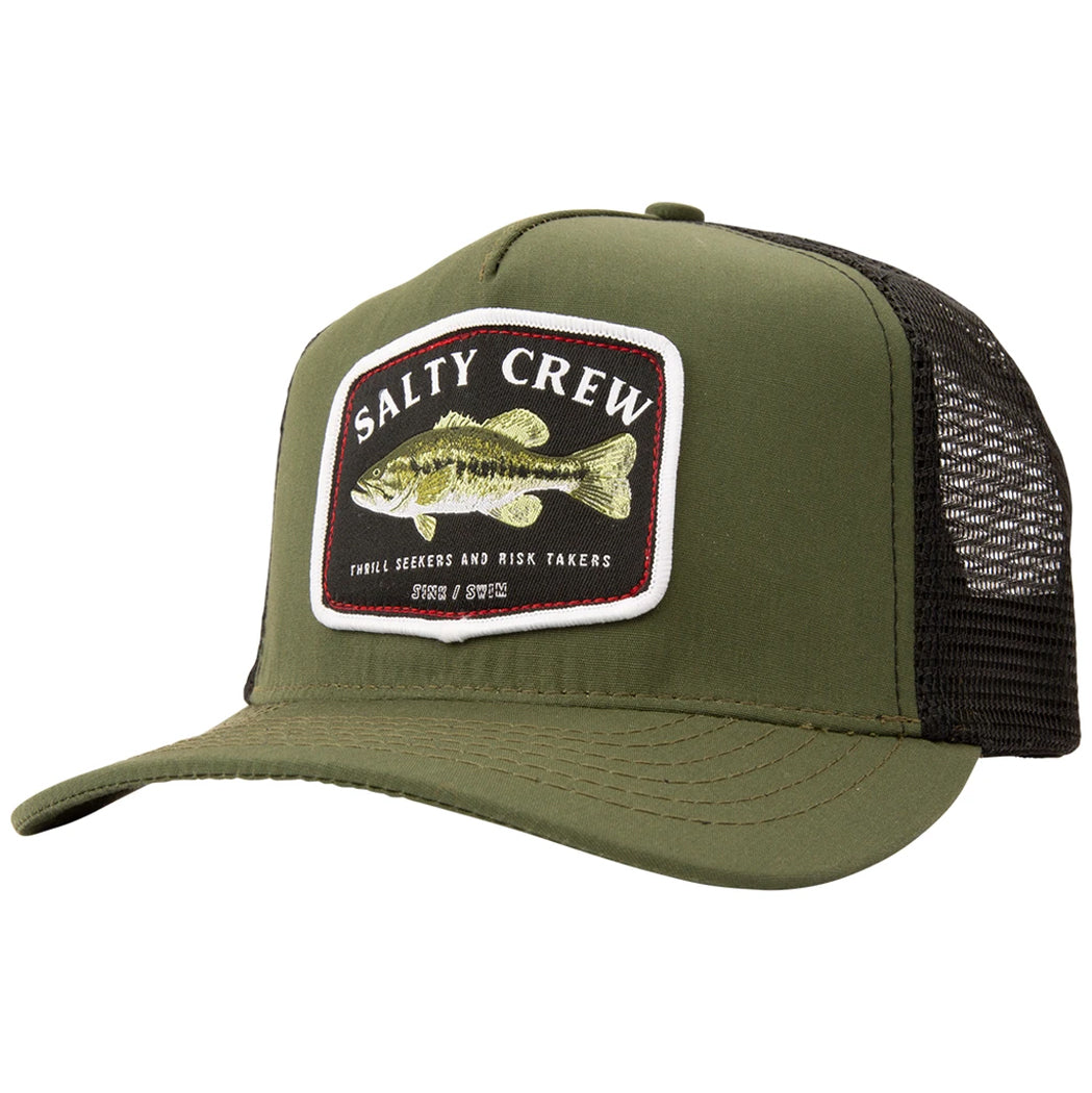 Salty Crew Bigmouth Trucker Hat Army/Black One Size