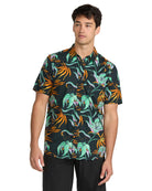 VOLCOM BRAINMELTER FLORAL SS BGR-BLACK GREEN L