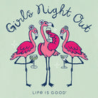 Life is Good Womens Crusher Vee Girls Night Out SS Tee SagGrn XS