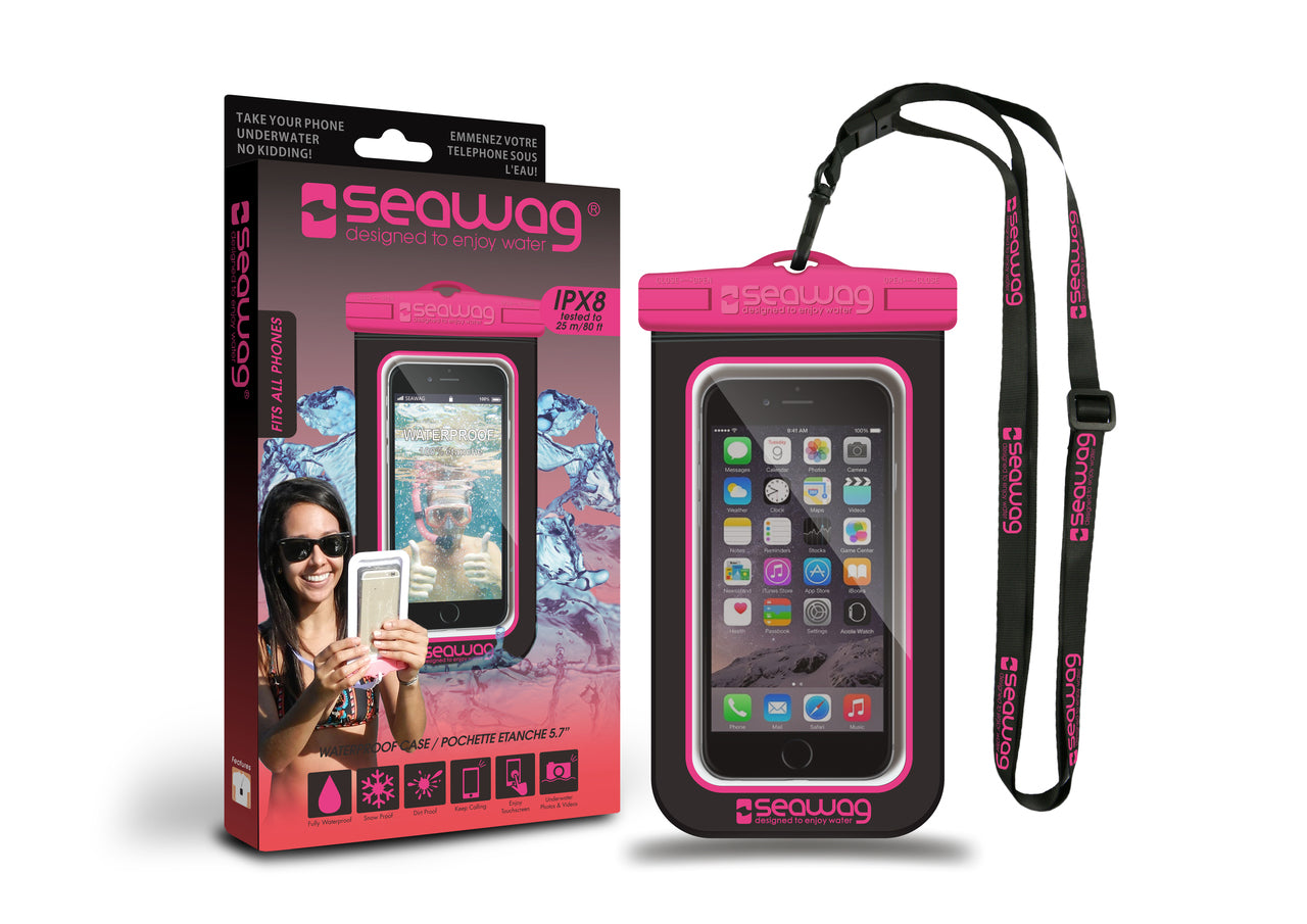 Seawag Waterproof Smartphone Case Black-Pink