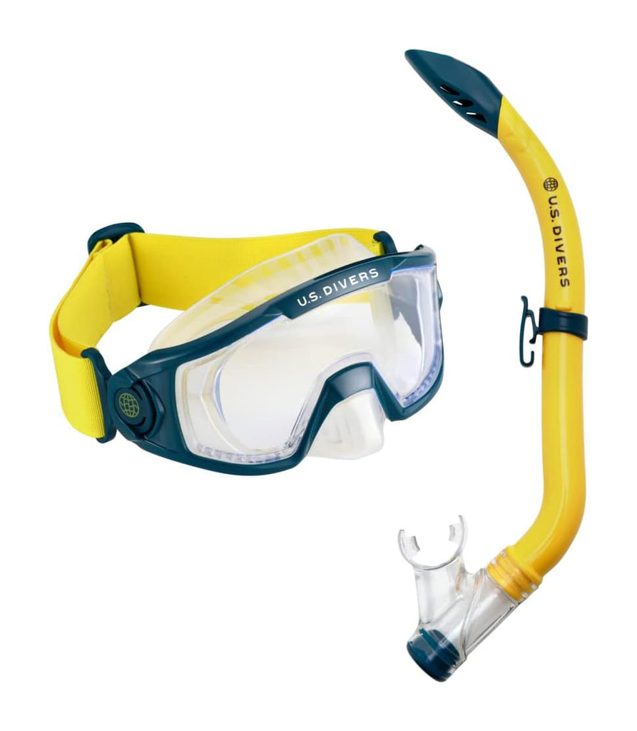 US Divers Avila Kid 2.0 Snorkel Combo Navy-Yellow