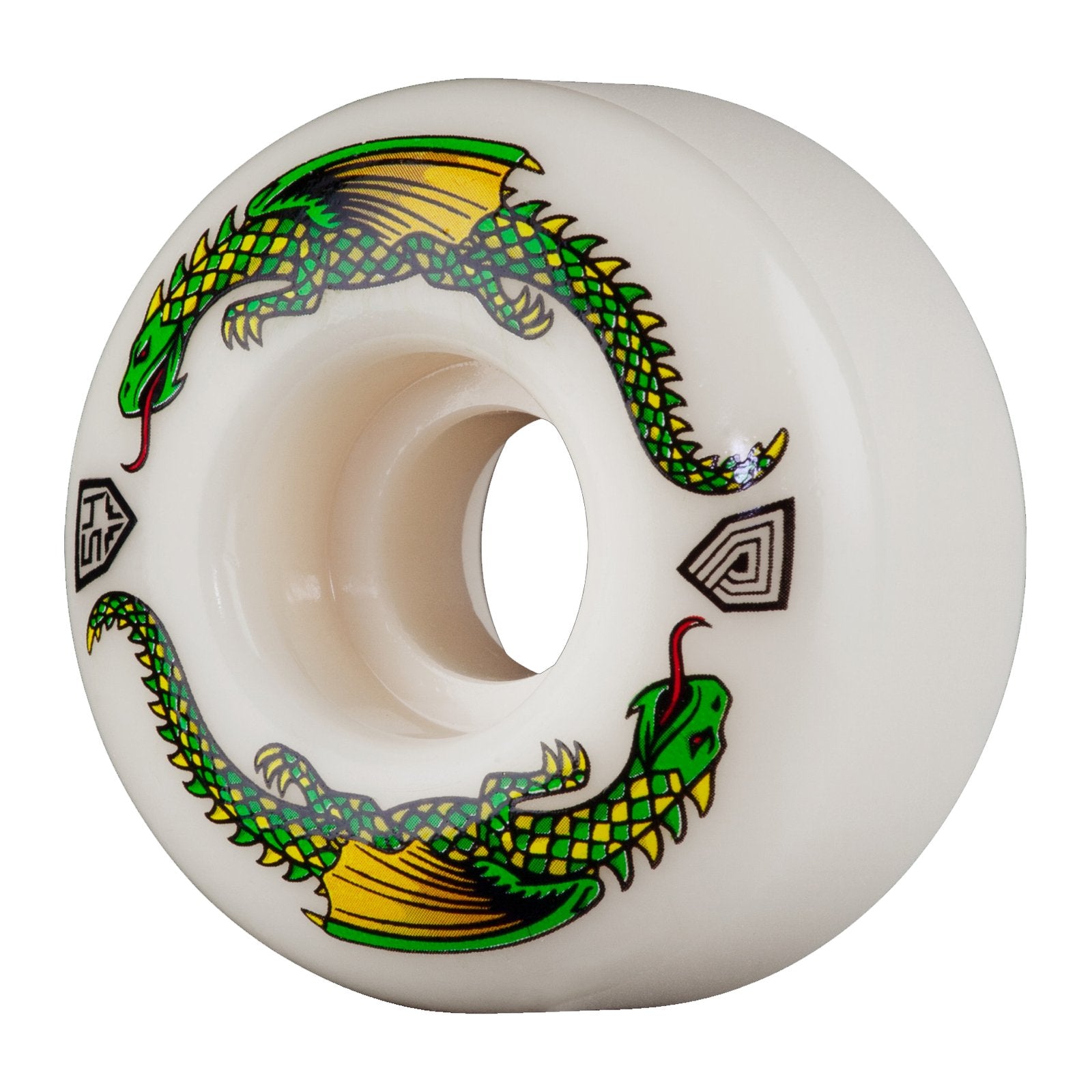 Powell Peralta Dragon Formula 93A Skateboard Wheels White 54x32