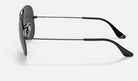 Ray Ban Aviator Large Metal Polarized Sunglasses Black Black Aviator