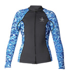 Xcel Water Inspired Axis 2/1mm LS Front Zip Womens Wetsuit Jacket Black-Water 4