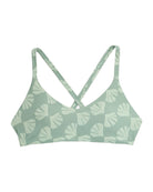 Free Fly Women's Wavebound Cross-tie Bikini Top Sea Scallop Print Ocean Mist XS