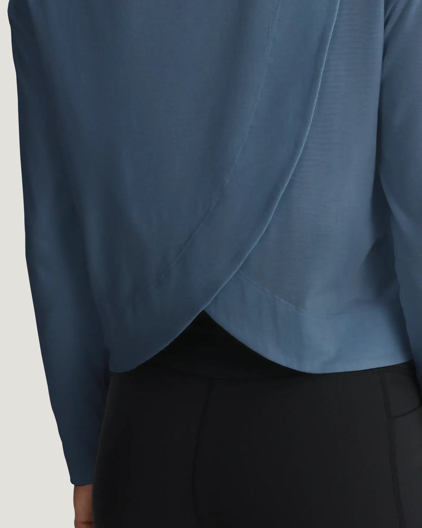 Free Fly Bamboo Shade Crossover Long Sleeve Pacific Blue S