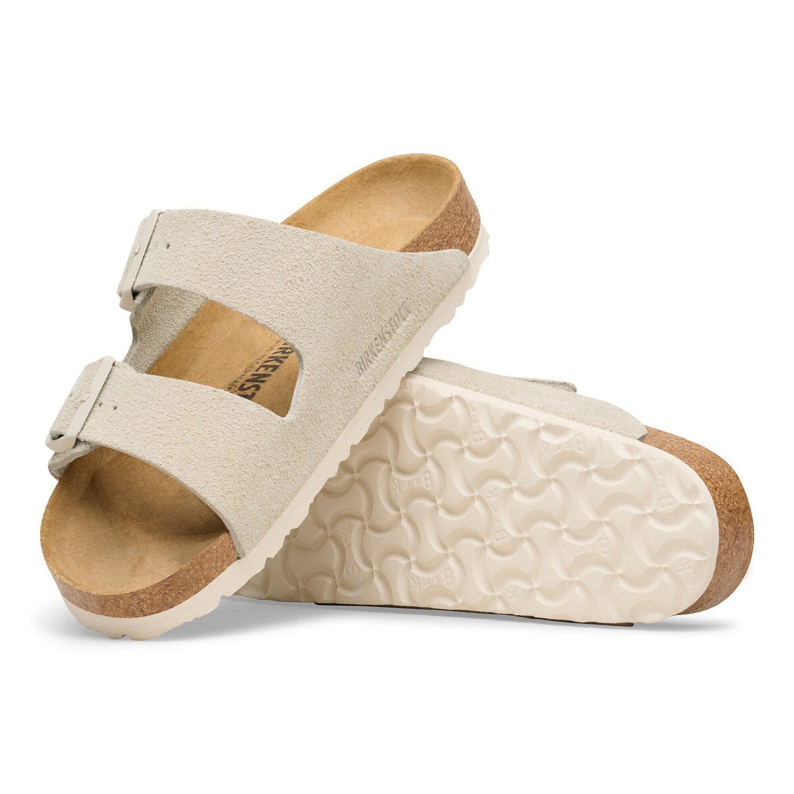 Birkenstock Arizona Womens Sandal Suede-Oyster 9