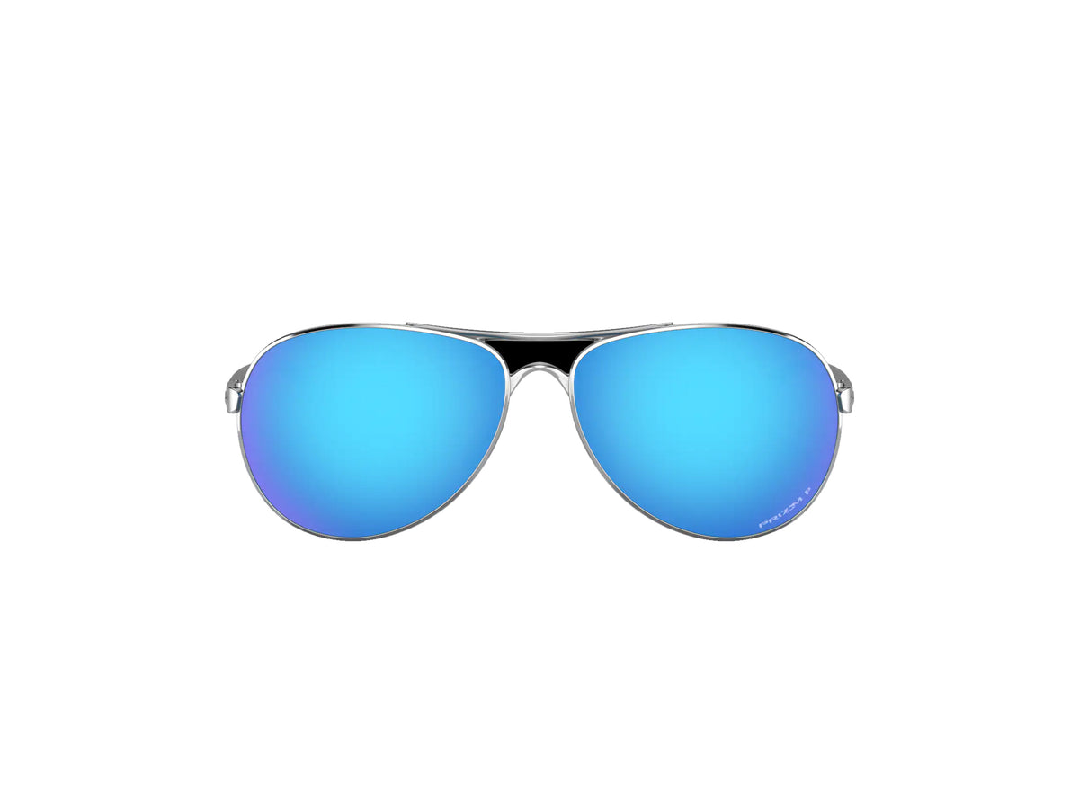Blue Mirrored Oakley polarized Aviator Sunglasses Oakley Feedback Sunglasses with Rose Gold Frame and Vr50  main image 3