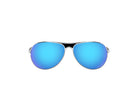 Oakley Feedback Polarized Sunglasses Polished Chrome Prizm Sapphire Aviator