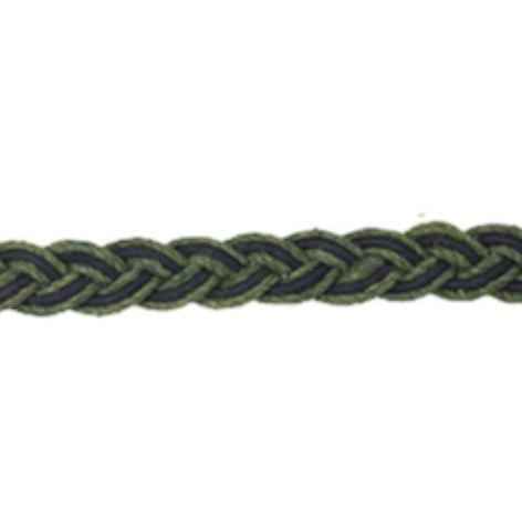 World End Imports Leather Jute Bracelet Green/Black
