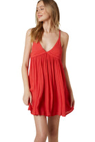 O'neill Saltwater Solids Stripe Tank Dress RED L