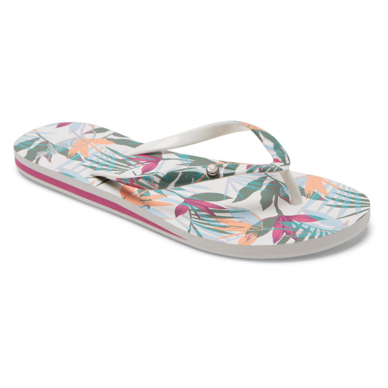 Roxy Portofino 3 Womens Sandal WZF-White-C Pink-Floral Print 5