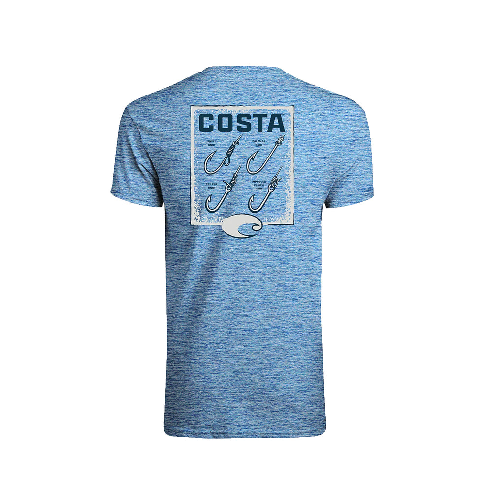 Costa Del Mar Tech How To Hooks SS Tee BlueHeather M